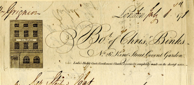 Alte Postkarte mit einem Bild eines Gebäudes, das mutmaßlich die New Dorley's Bank in London ist, mit Text, der darauf hindeutet, dass es sich um einen Bankbeleg handeln könnte.