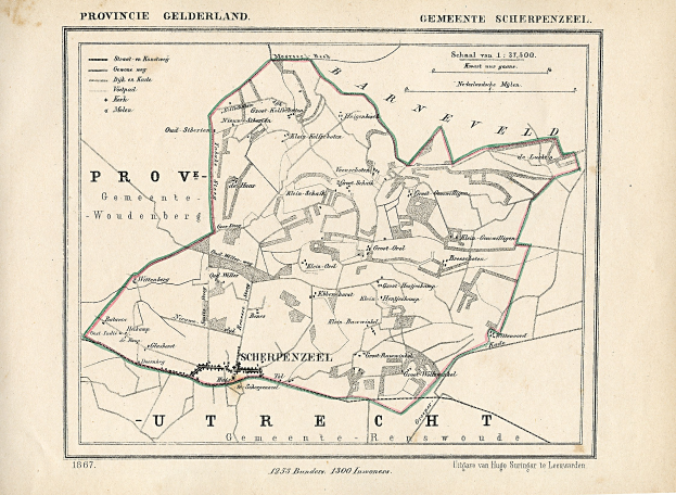 Old detailed map of Provence, France, displaying streets, buildings, and landmarks with text annotations.