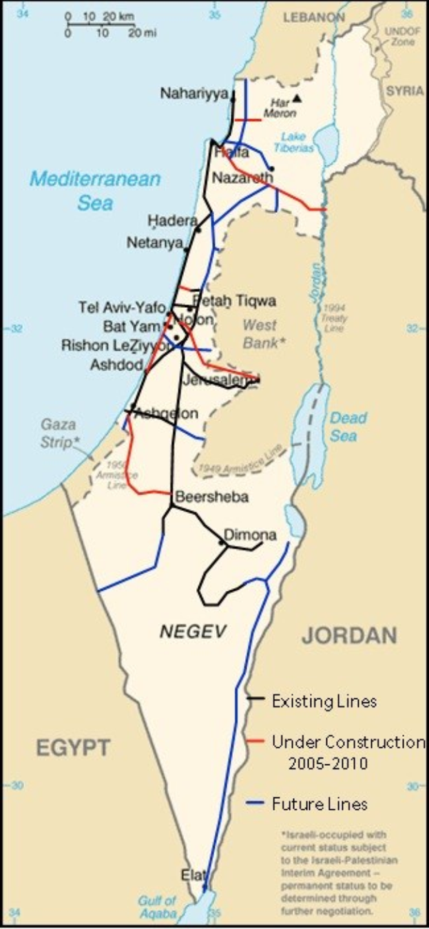 Detailierte Karte von Israel und Palästina mit Text und Linien, die das Ausmaß ihres Konflikts anzeigen, einschließlich Städte, Flüsse und geografische Merkmale.