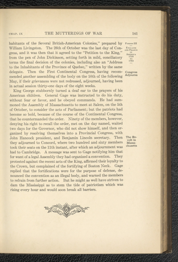 Offenes Buch mit dem Titel "Die Gedanken des Krieges" zeigt eine Illustration eines Soldaten mit Gewehr und Flagge in einem sonnenuntergangsbeleuchteten Feld mit Bergen und Bäumen.