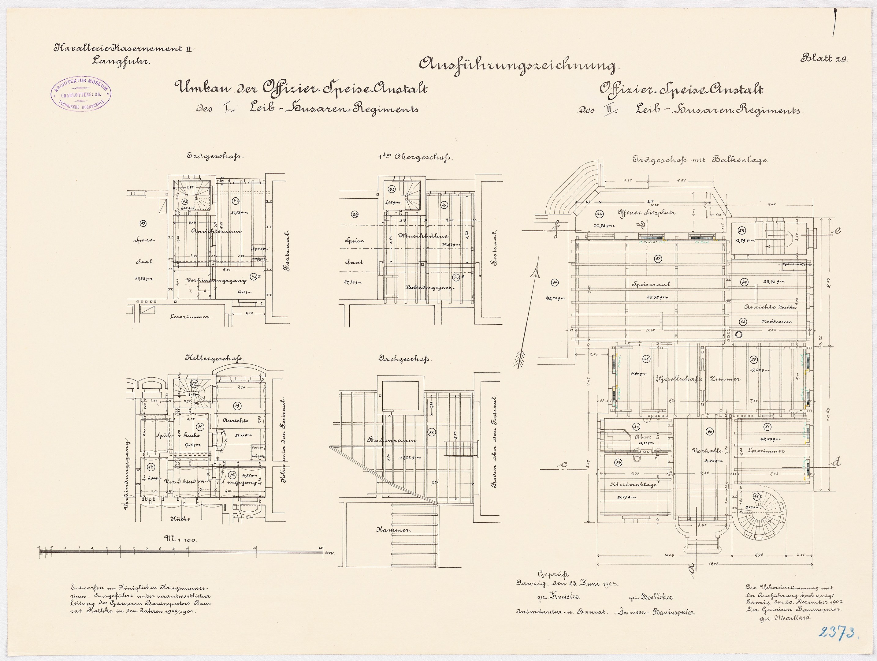 Schwarz-weißer architektonischer Grundriss des ehemaligen Bundeskanzleramts der Bundesrepublik Deutschland, der detaillierte Pläne mit Text und Zeichnungen zeigt.