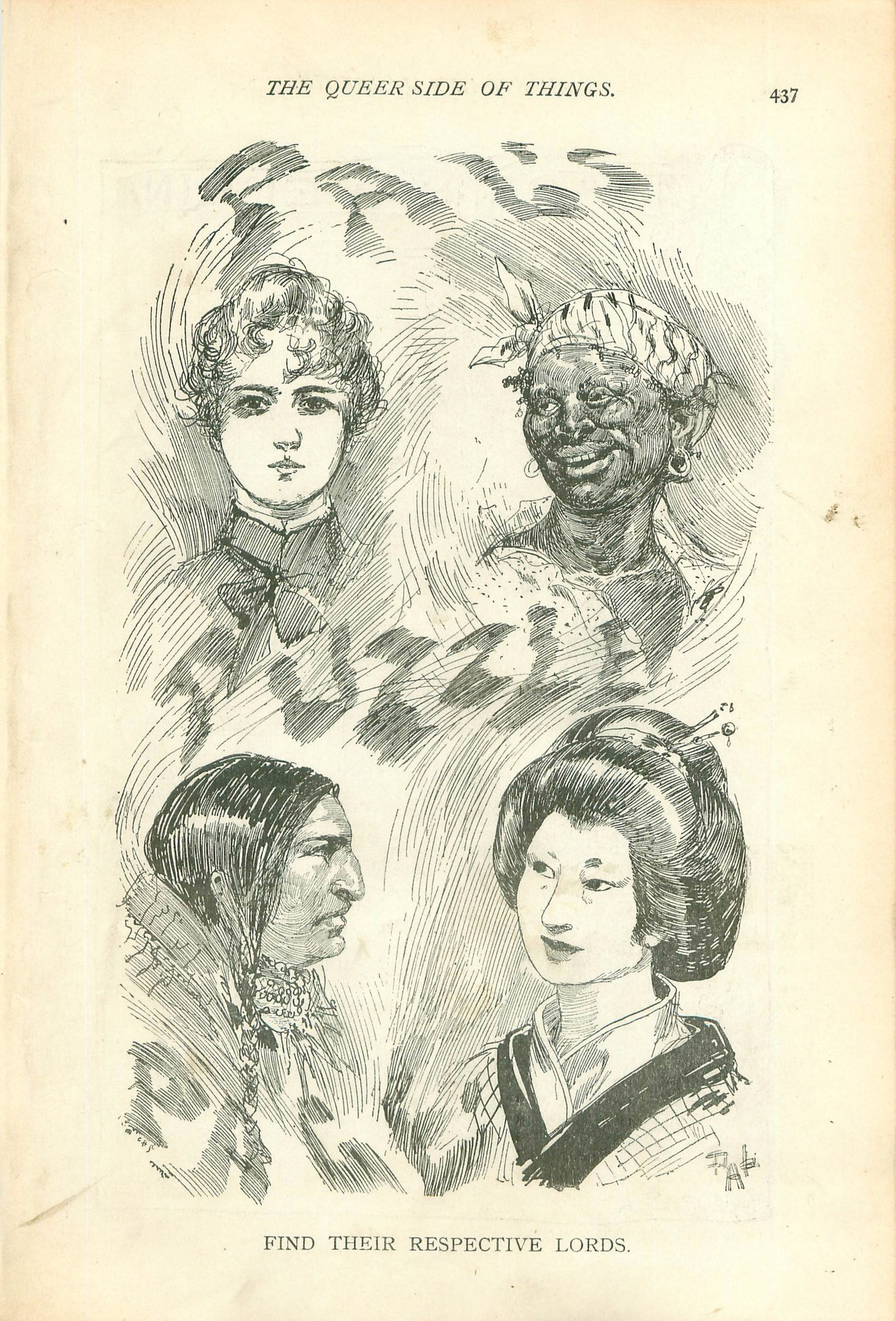 Buchumschlag mit dem Titel 'Die queere Seite der Dinge', der vier illustrierte Frauenköpfe zeigt.