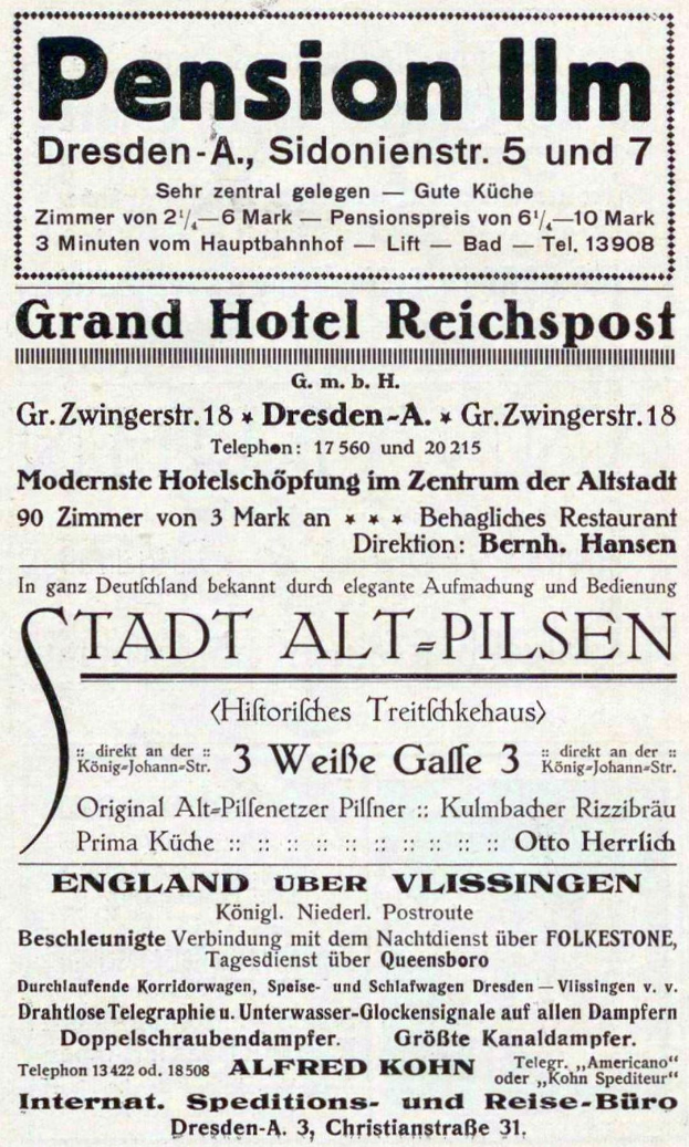 Schwarze und weiße Zeitungsanzeige für die Renteninn in Dresden, Deutschland.