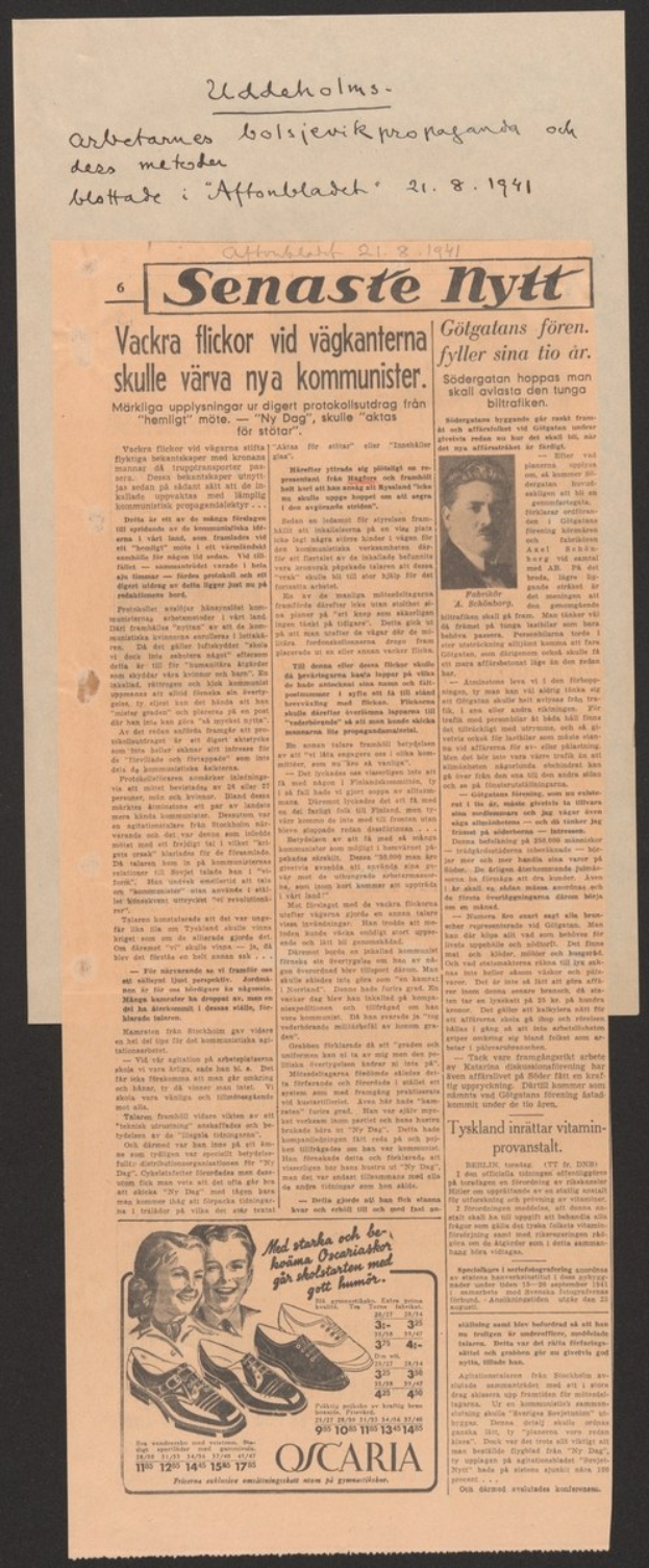 Zeitungstitelseite mit einem Mann im Anzug und Krawatte und einer Frau in legerer Kleidung, beide mit ernsten Gesichtern.