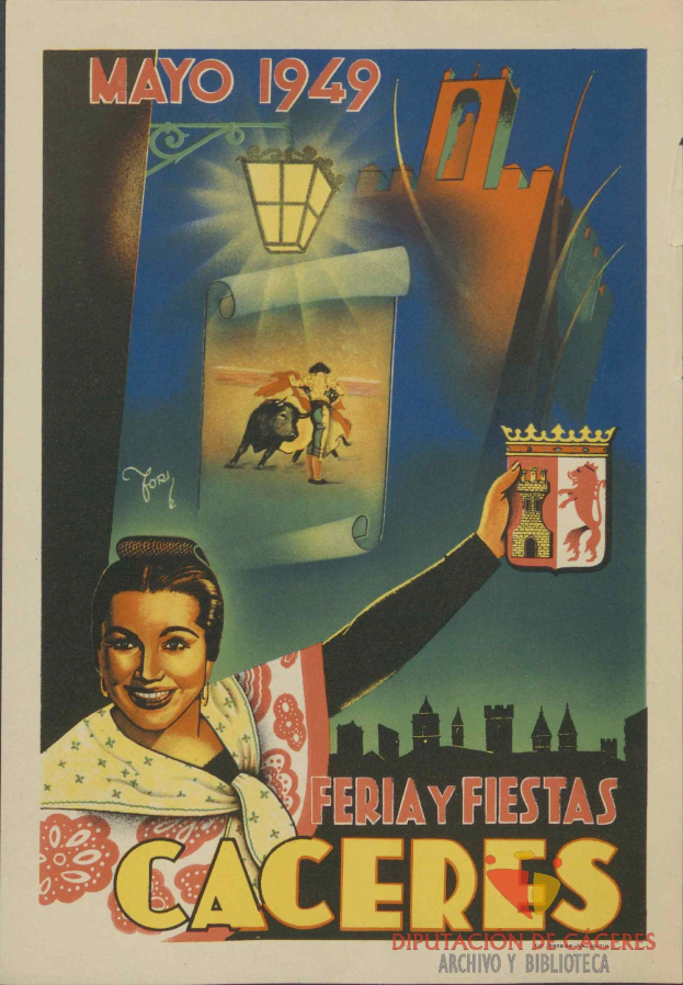 Plakat für ein mexikanisches Festival mit einer Frau mit menschlichem Gesicht und Text mit Festival-Informationen.