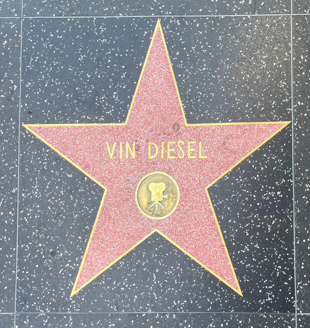 Stern auf dem Hollywood Walk of Fame mit dem Namen "Vin Diesel".